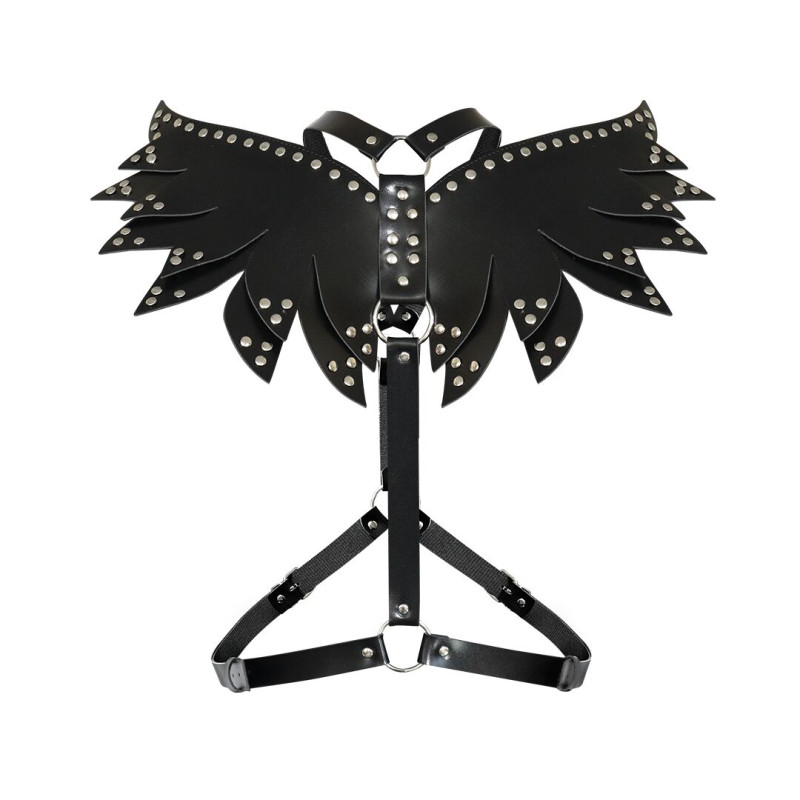 Жіноча портупея Art of Sex - Wings чорна L-2XL, екошкіра