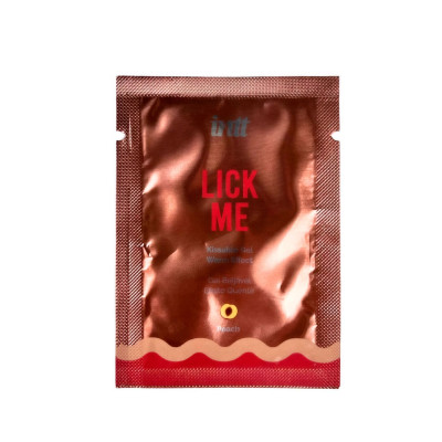 Пробник гелю для оральних ласок з ефектом зігрівання INTT Lick Me Kissable Gel Peach 2 мл
