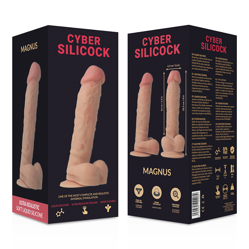 Фалоімітатор на присосці Magnus, 20,5 см CYBER SILICOCK (Іспанія)