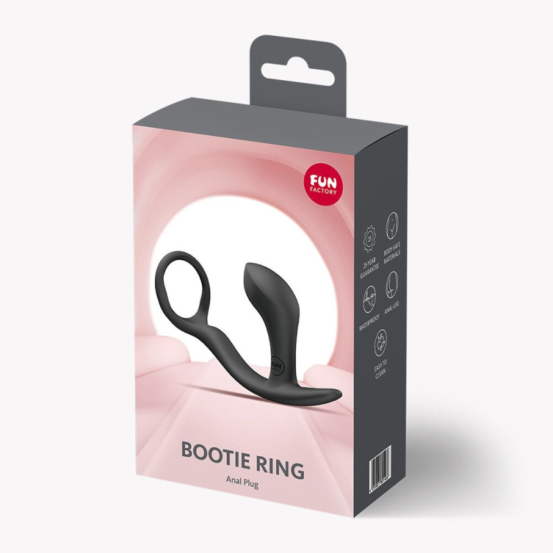 Анальна пробка з ерекційним кільцем Fun Factory Bootie Ring Black