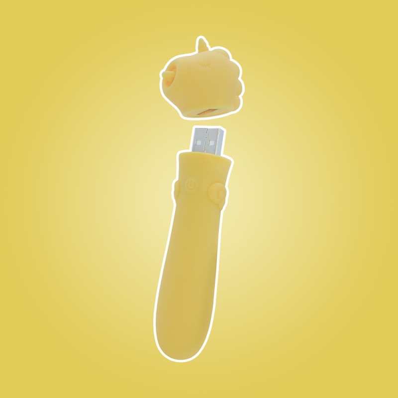 Вібратор-єдиноріжка Unihorn USB Bullet - Bean Blossom, віброкуля, USB зарядка