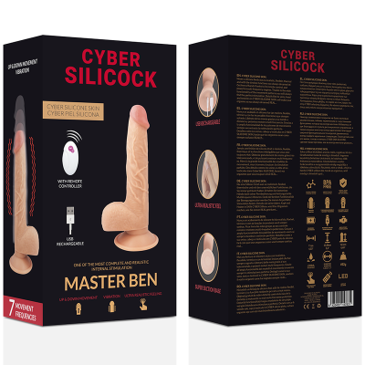 Фалоімітатор Cyber Silicock Master Ben, з вібрацією та фрикціями