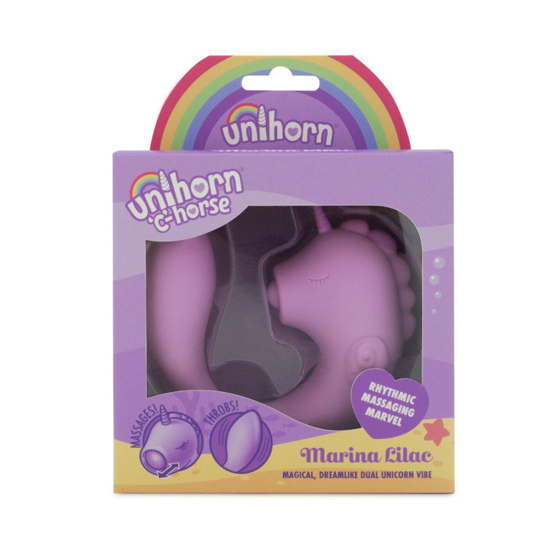 Вібратор-єдиноріжка Unihorn - C Horse - Marina Lilac, вагінально-кліторальна стимуляція