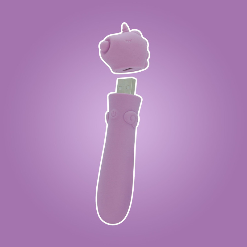 Вібратор-єдиноріжка Unihorn USB Bullet - Karma Lilac, віброкуля, USB зарядка