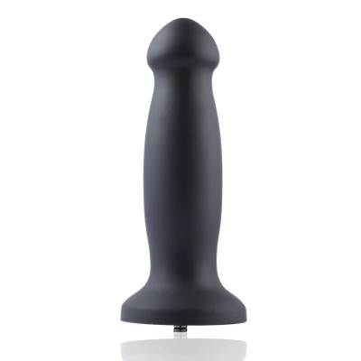 Силіконовий дилдо для секс-машин Hismith 7.2'' Black Silicone Anal Dildo, система KlicLok