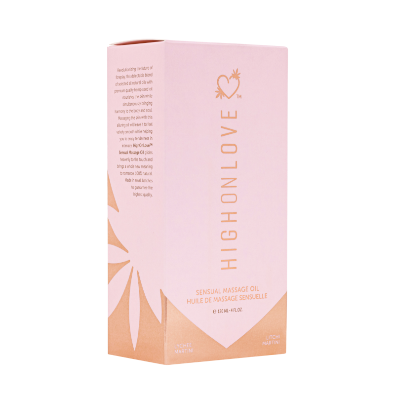 Масажна олія з ароматом личі та мартіні HighOnLove Sensual Massage Oil Lychee Martini, 120 мл