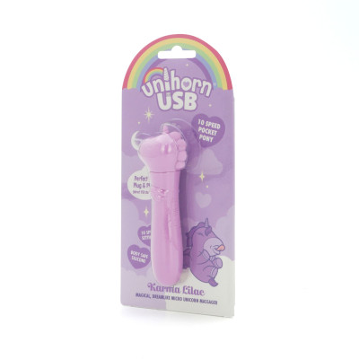 Вібратор-єдиноріжка Unihorn USB Bullet - Karma Lilac, віброкуля, USB зарядка