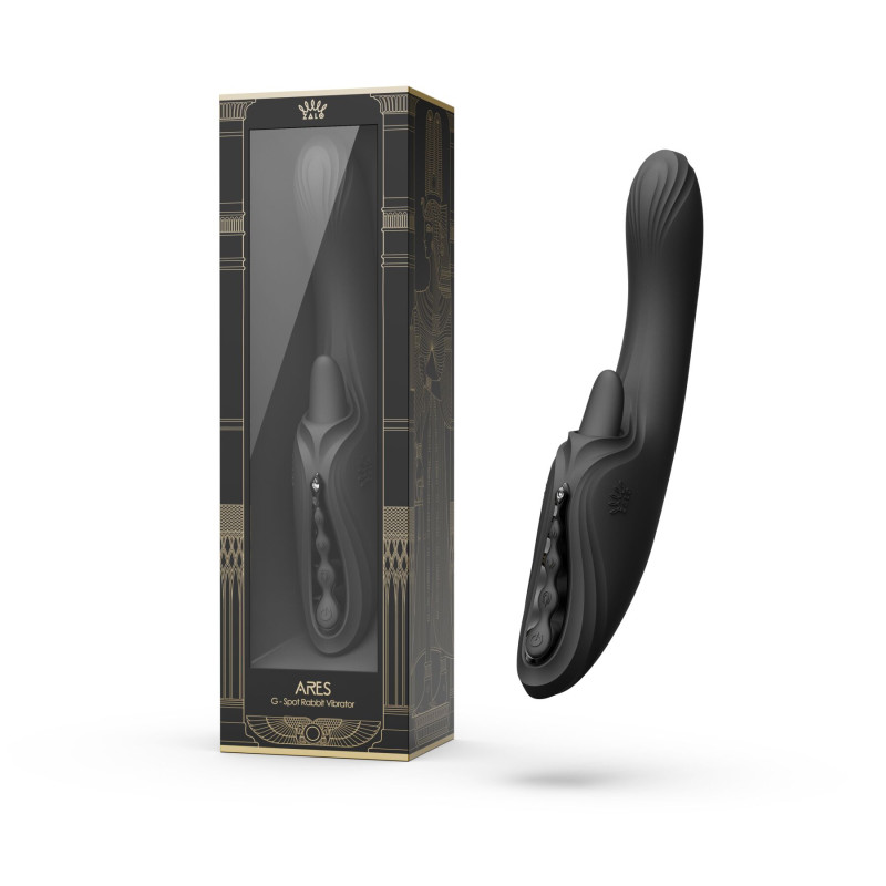 Вібратор-кролик Zalo Ares Obsidian Black