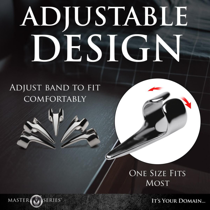 Набір каблучок з пазурами Master Series Five-Piece Sensation Claw Rings - Silver