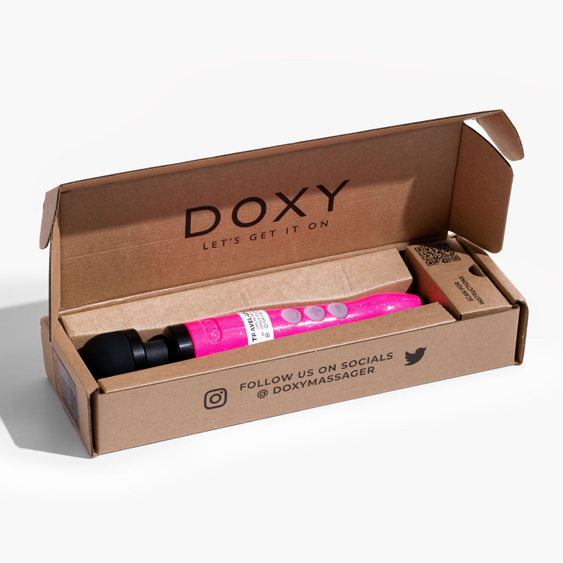 Вібромасажер DOXY Die Cast 3R Hot Pink, дуже потужний, металевий корпус, що перезаряджається.