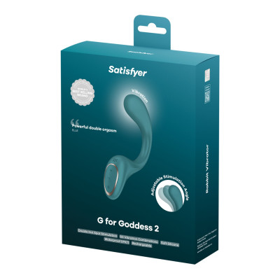 Вагінально-кліторальний вібратор Satisfyer G for Goddess 2 Bottle Green