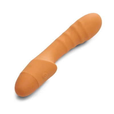 Ребристий вібратор для зони G Pash Ribbed G-spot Vibrator колір: помаранчевий So Divine