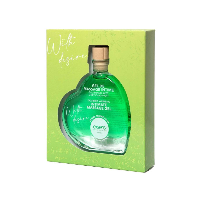 Масажне масло EXSENS With Desire Apple Pear 50мл, що розігріває, без цукру, їстівне
