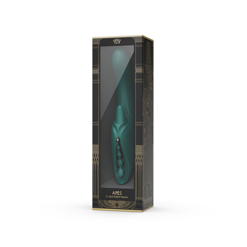 Вібратор-кролик Zalo Ares Turquoise Green