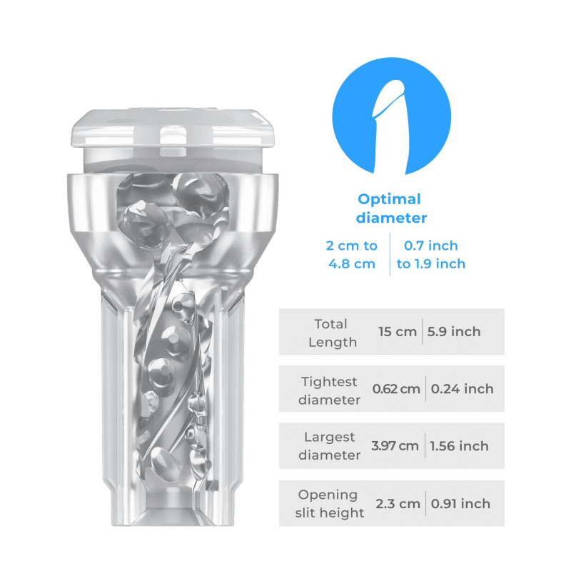Мастурбатор Kiiroo Feel Pocket Crystal сумісний із PowerBlow