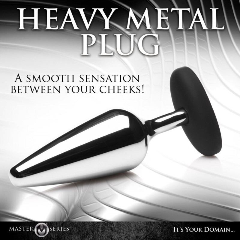 Анальна пробка Master Series Butt Slut Metal & Silicone Butt Plug - Silver