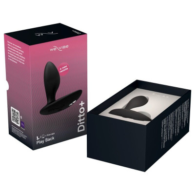 Анальна смарт-вібропробка We-Vibe Ditto+ Satin Black з пультом ДУ