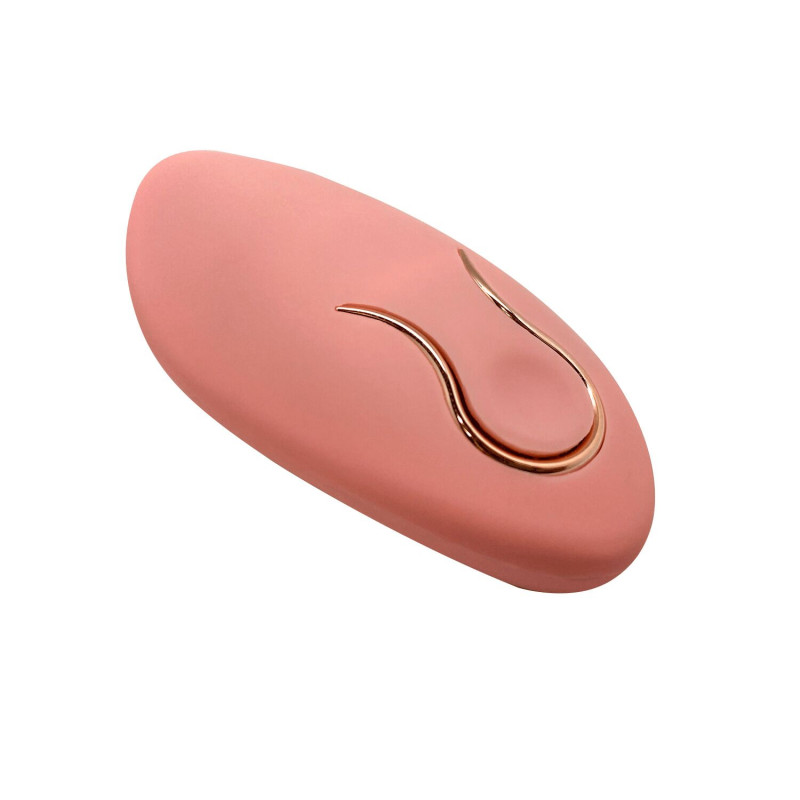 Віброяйце Wooomy Dingus Vibration Egg з пультом ДК, бежеве, 8.4х2.9 см