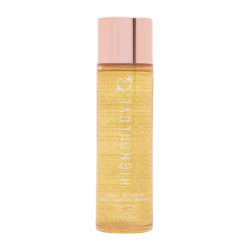Масажна олія з ароматом личі та мартіні HighOnLove Sensual Massage Oil Lychee Martini, 120 мл