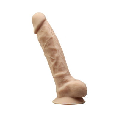 Фалоімітатор із вібрацією SilexD Vetus Vibro Flesh (Model 1 size 8in) з пультом ДК, 20х4.2 см