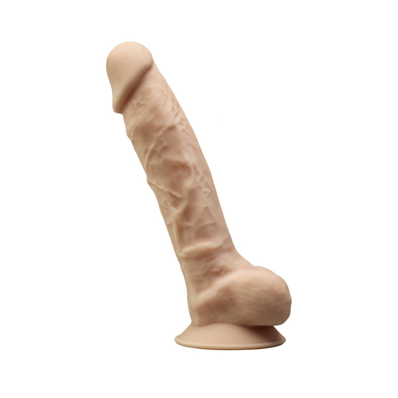 Фалоімітатор із вібрацією SilexD Vetus Vibro Flesh (Model 1 size 8in) з пультом ДК, 20х4.2 см