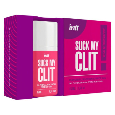 Смоктайзер для клітора Intt Suck My Clit – Суниця, 15 мл, гель з ефектом посмоктування