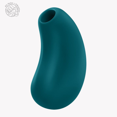 Вакуумний стимулятор Fun Factory Cherie Bottle Green, 12 режимів вібрації, 11 рівнів вакууму
