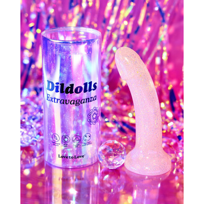 Ділдо з блискітками Love To Love DILDOLLS - EXTRAVAGANZA, ультрам'який