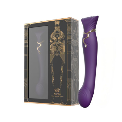 Смарт вібратор Zalo - Queen Twilight Purple, пульсуюча перлина, кристал Swarovski