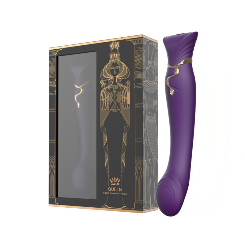 Смарт вібратор Zalo - Queen Twilight Purple, пульсуюча перлина, кристал Swarovski