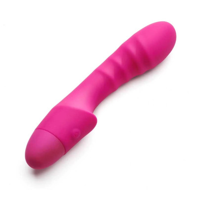 Ребристий вібратор для зони G Pash Ribbed G-spot Vibrator колір: рожевий So Divine