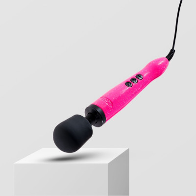 Вібромасажер DOXY Die Cast Massager Hot Pink, потужний, живлення 220В, металевий корпус