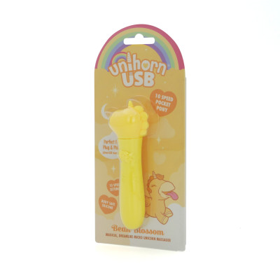 Вібратор-єдиноріжка Unihorn USB Bullet - Bean Blossom, віброкуля, USB зарядка