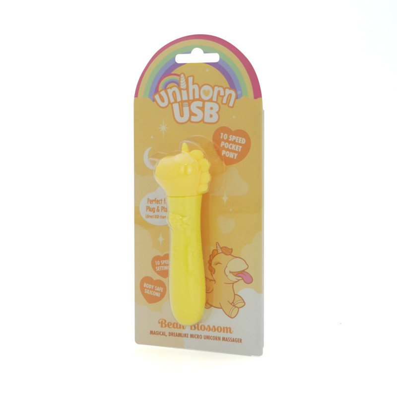 Вібратор-єдиноріжка Unihorn USB Bullet - Bean Blossom, віброкуля, USB зарядка
