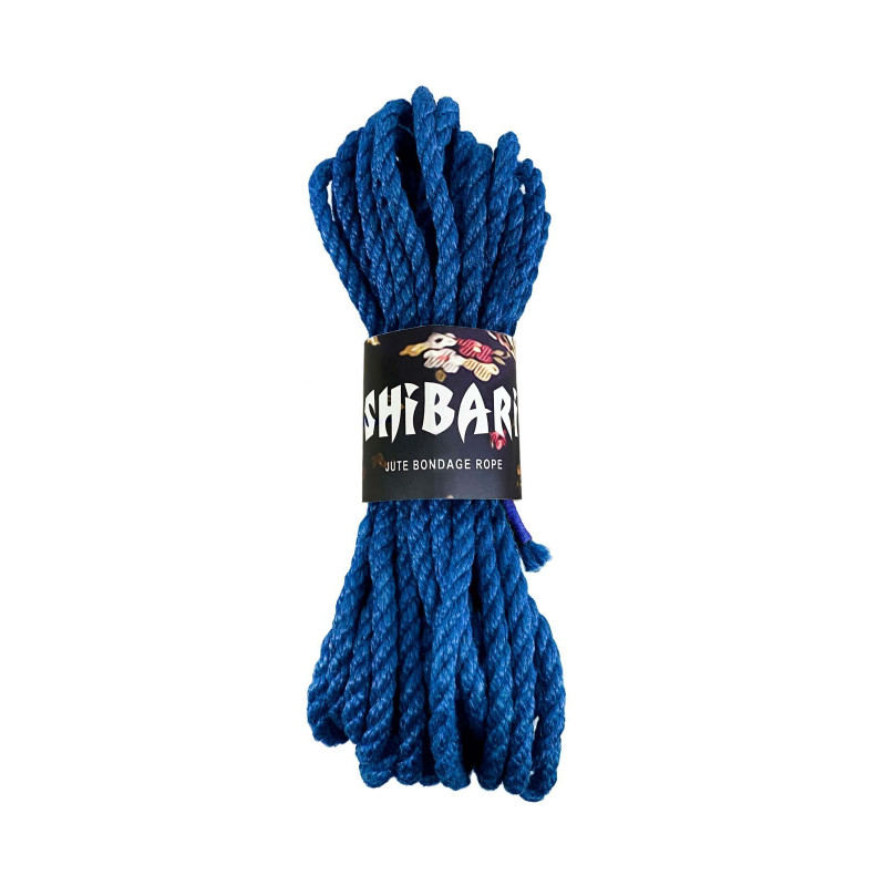 Джутова мотузка для Шибарі Feral Feelings Shibari Rope, 8 м синя