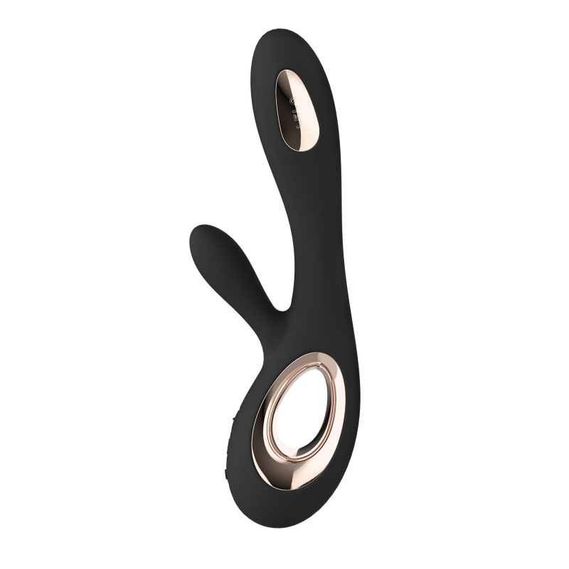 Вібратор-кролик LELO Soraya Wave Black, що манять рухи стовбура