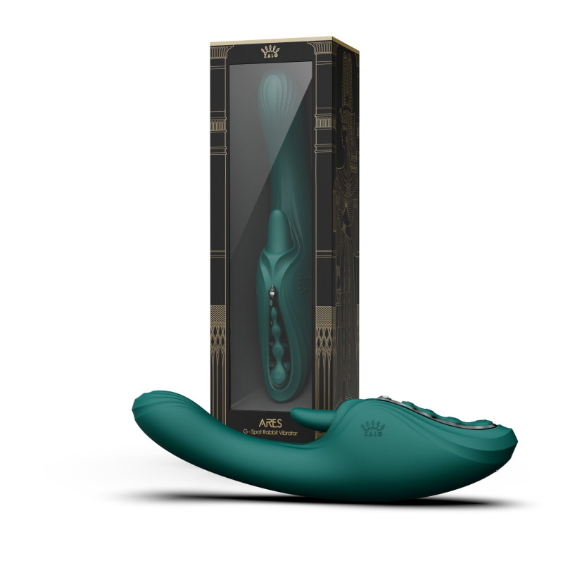Вібратор-кролик Zalo Ares Turquoise Green