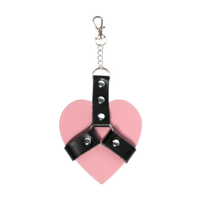 Брелок на карабіні для ключів Art of Sex Chained Heart, Рожевий