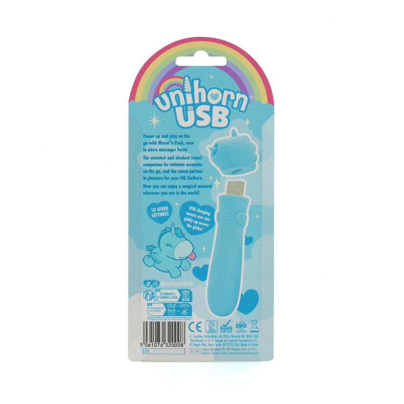 Вібратор-єдиноріжка Unihorn USB Bullet - Mount'n Peak, віброкуля, USB зарядка