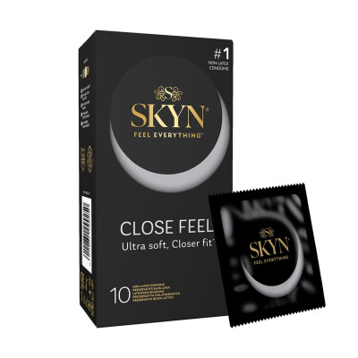 Безлатексні преміум-презервативи SKYN Close Feel 10 шт (м'ята упаковка)