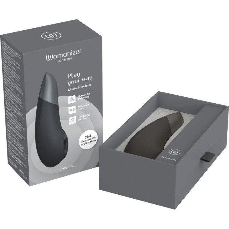 Вакуумний кліторальний стимулятор Womanizer Enhance Black