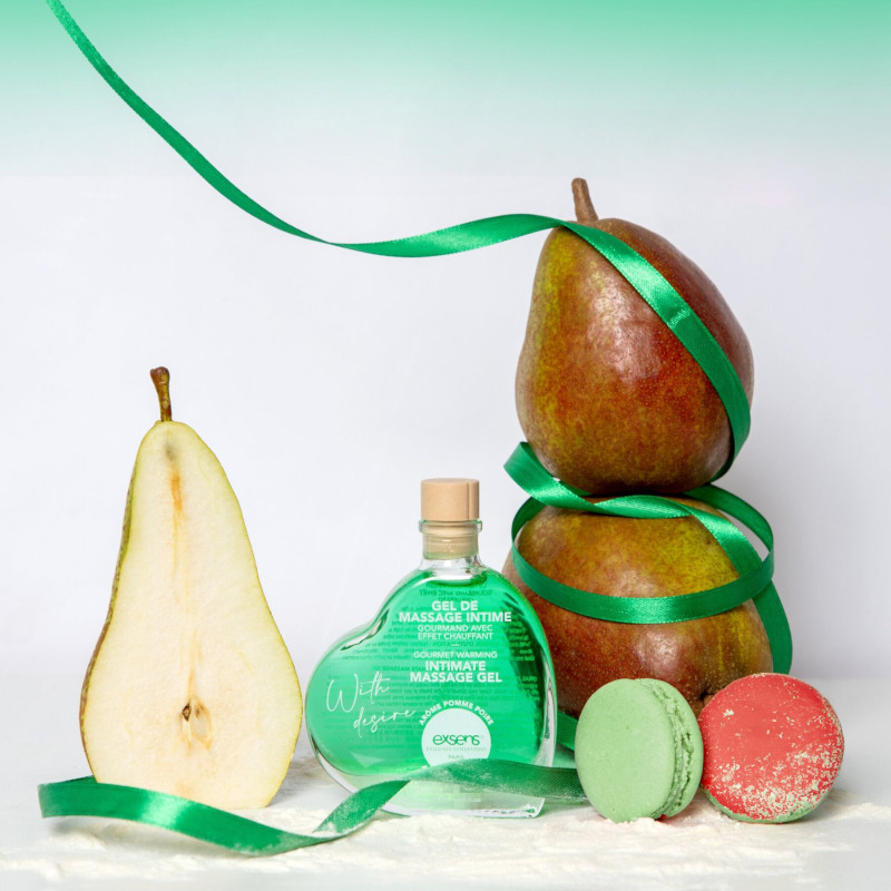 Масажне масло EXSENS With Desire Apple Pear 50мл, що розігріває, без цукру, їстівне