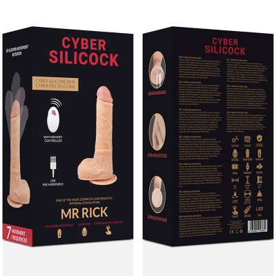 Фалоімітатор з рухливою голівкою та фрикціями Mr Rick CYBER SILICOCK (Іспанія)