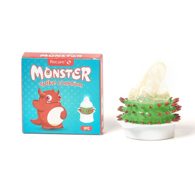 Презерватив Recare Red Monster Spike Condom з рядами шипів
