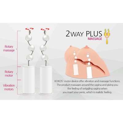 Мастурбатор Kokos Juliana Breast 2WayPlus з вібрацією та масажем