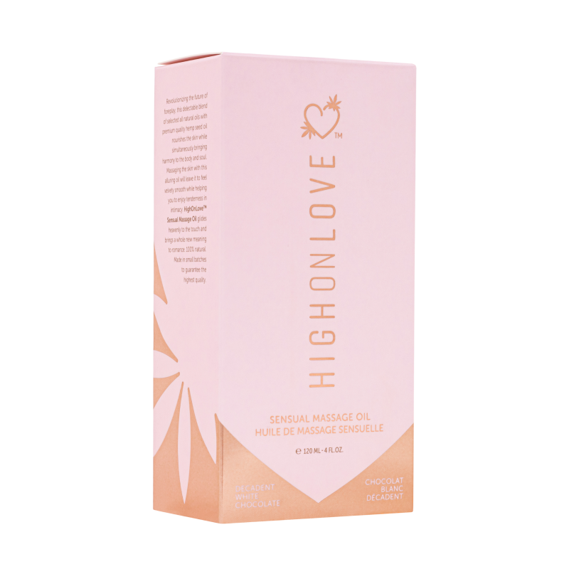 Масажна олія з ароматом білого шоколаду Sensual Massage Oil Decadent White Chocolate, 120 мл HighOnLove (Канада)