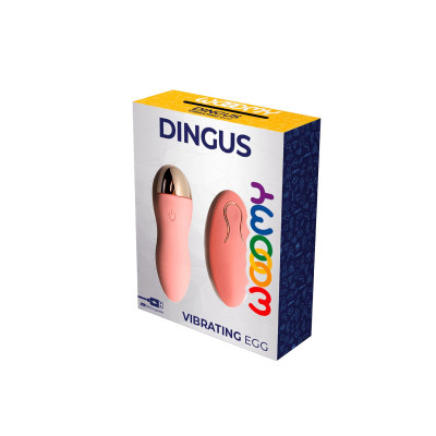Віброяйце Wooomy Dingus Vibration Egg з пультом ДК, бежеве, 8.4х2.9 см