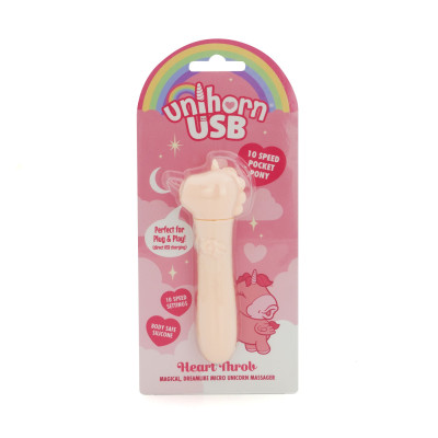 Вібратор-єдиноріжка Unihorn USB Bullet - Heart Throb, віброкуля, USB зарядка