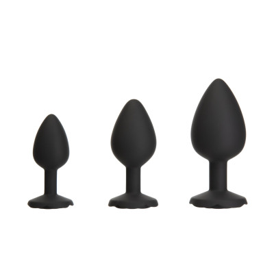 Набір силіконових анальних пробок BMS Til' Dawn Silicone Anal Plug Kit Starter Kit Black