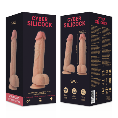 Фалоімітатор на присосці Saul, 21 см CYBER SILICOCK (Іспанія)